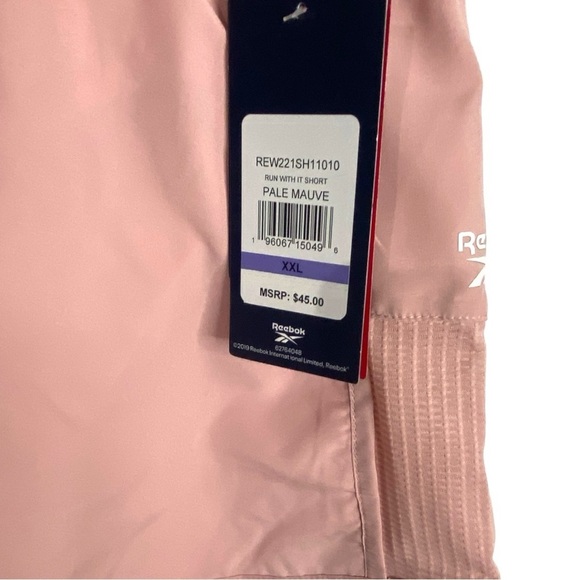Reebok Pale Mauve Run With It Shorts - Picture 2 of 6